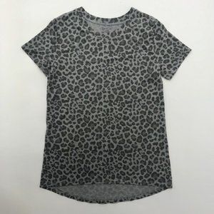 Animal Print Crew Neck Shirt